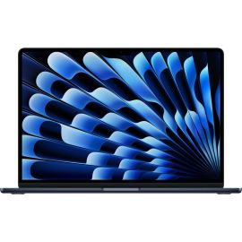  حاسوب Apple MacBook Air بشاشة Retina مقاس 15 بوصة، شريحة Apple M4 بمعالج 10 نوى ووحدة رسومات 10 نوى، ذاكرة رام 16 جيجابايت، تخزين SSD بسعة 512 جيجابايت، لوحة مفاتيح باللغة الإنجليزية، اللون Midnight (منتصف الليل)