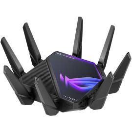 ASUS ROG Rapture GT-AXE16000, Quad-Band Wireless Gaming Router, Speeds Up to 16000 Mb/s, Wi-Fi 6E, AiMesh & VPN, 1x 2.5G Ethernet WAN Port, 2.4GHz/2x 5GHz/6GHz