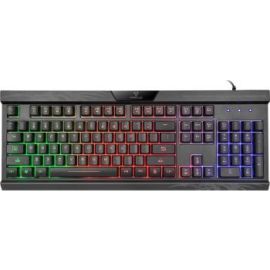 Vertux Amber Pro Performance Gaming Keyboard VE.AMBER-EA.NC – 104 Keys, 26-Key Anti-Ghosting, RGB Backlit, Ergonomic Design, USB Wired
