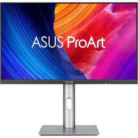 شاشة أسوس برو آرت PA27JCV 27 بوصة 5K IPS Display 5120 x 2880 معدل تحديث 60 هرتز زمن استجابة 5 مللي ثانية تقنية LuxPixel، KVM مدمجة، شاشة ملونة 1073.7 مليون لون، أسود / فضي