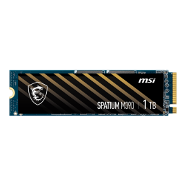MSI SPATIUM M390 250GB NVMe M.2 SSD - PCIe Gen3x4, 3D NAND, 3300MB/s Read, 1200MB/s Write, Compact M.2 2280 Form Factor