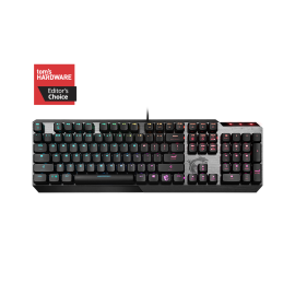 لوحة مفاتيح ألعاب ميكانيكية MSI VIGOR GK50 منخفضة الارتفاع، مفاتيح Kailh منخفضة الارتفاع، إضاءة RGB غامضة لكل مفتاح، تصميم مريح لأغطية المفاتيح العالية والمنخفضة، لوحة علوية معدنية مصقولة، أغطية مفاتيح مثمنة الشكل، خاصية تدوير المفاتيح على شكل حرف N
