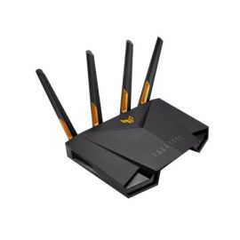 راوتر الألعاب ASUS TUF Gaming AX4200 واي فاي 6 ثنائي النطاق مع وضع الألعاب للهاتف المحمول، إعادة توجيه المنافذ في 3 خطوات، منفذ 2.5 جيجابت في الثانية، AiMesh لشبكة الواي فاي الميسونية.
