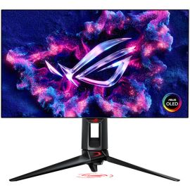 Asus Gaming Monitor ROG Swift PG27AQDP 26.5 inch QHD Premium OLED 2560 x 1440 480Hz Refresh Rate, 0.03ms Response Time FreeSync & G-Sync, 1.5M 1 Contrast Ratio, 10-Bit 1.07B Colours Black 