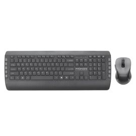 Promate 2.4Ghz Keyboard with Palm Rest and 1600 DPI Mouse Combo with Nano USB Receive,ProCombo-10 BK