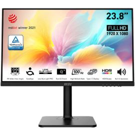 MSI Modern Business Productivity Monitor MD2412P 24 inch FHD IPS Display 1920 x 1080 100Hz Refresh Rate 1ms Response Time Adaptive-Sync Support, Built-In Speaker, Black