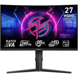  MSI MPG Curved Gaming Monitor 275CQRXF 27 inch WQHD VA Display 2560 x 1440 240Hz Refresh Rate 5ms (GtG) Response Time AMD FreeSync Premium Technology, Curve 1500R, Black