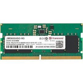 Transcend 8GB DDR5 5600MHz Laptop RAM (JM5600ASG‑8G) – Unbuffered SO‑DIMM, CL46, 1.1 V, On‑die ECC