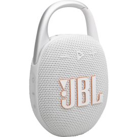 JBL Clip 5 Portable Waterproof Wireless Speaker Wide Carabiner Clip/Handle -White