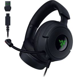 Razer Kraken V4 X Wired Gaming Headset – Immersive 7.1 Surround Sound, TriForce 40mm Drivers Retractable HyperClear Mic USB-C RGB Chroma Lighting Lightweight Comfort Ideal for PC PS5 Switch & Mobile
