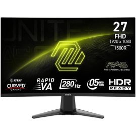 MSI MAG Gaming Curved Monitor 276CXF 27 inch FHD Rapid VA Display 1920 x 1080 280Hz Refresh Rate 0.5ms Response Time Adaptive Sync Technolgoy, 1500R Curvature, Black
