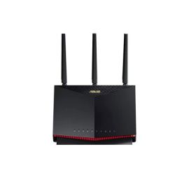 راوتر ألعاب ASUS RT-AX86U Pro (AX5700) واي فاي 6 ثنائي النطاق، منفذ 2.5G، منفذ للألعاب، VPN، متوافق مع AiMesh، وضع الألعاب المحمولة، إعادة توجيه المنافذ وأمان مجاني.