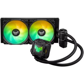 Asus TUFGaming LC Ii 240 ARGB All-in-one Liquid CPU Cooler With Aura Sync 2x120mm TUF ARGB Fans 240mm Radiator. Black