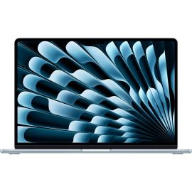  حاسوب Apple MacBook Air بشاشة Retina مقاس 15 بوصة، شريحة Apple M4 بمعالج 10 نوى ووحدة رسومات 10 نوى، ذاكرة رام 16 جيجابايت، تخزين SSD بسعة 512 جيجابايت، لوحة مفاتيح باللغة الإنجليزية، اللون Sky Blue (أزرق سماوي)