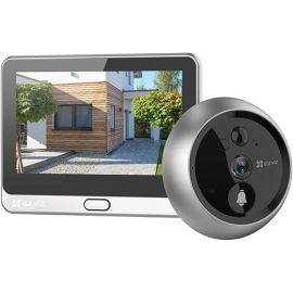 EZVIZ WIRE FREE PEEP HOLE DOOR BELL, WITH TOUCH SCREEN Smart Human Motion Detection166° Ultra-Wide Angle View