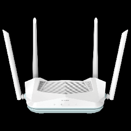 D-Link Eagle Pro AI AX1500 Smart Router AI Based Mesh, Wi-Fi 6, Traffic Optimisers, Up to 1201Mbps (5GHz) / 300Mbps (2.4GHz) Speeds, WPA3 Wireless Security,White