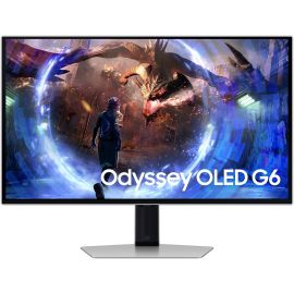 SAMSUNG Odyssey OLED G6 G60SD Gaming Monitor, 27 inch QHD OLED Display 2560 x 1440 360Hz Refresh Rate 0.03ms Response Time AMD FreeSync Premium Pro Technology, Silver