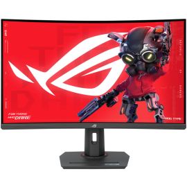 شاشة أسوس ROG Strix المنحنية للألعاب XG32WCMS مقاس 32 بوصة QHD Fast VA Display 2560 × 1440 ومعدل تحديث 280 هرتز ووقت استجابة 1 مللي ثانية وتقنية AMD FreeSync Premium وألوان شاشة 16.7 مليون لون، أسود