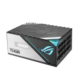 Asus Rog Thor 1000P2 ATX Power Supply Unit 1000W Power 80 Plus Platinum II Certification With Aura Sync and OLED Display Black
