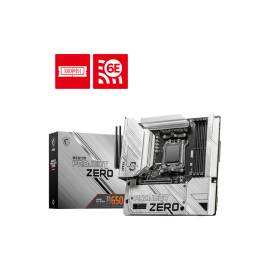 MSI B650M Project Zero Gaming Motherboard,mATX AM5 Motherboard, AMD B650, 4x DDR5 Slots, Wi-Fi 6E / BT5.3, 2x M.2, 1x HDMI / DP 1.4, 1x PCI-E x16 