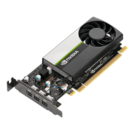 PNY NVIDIA T400 Low Profile Graphics Card 4GB of GDDR6 64-bit Memory  384 CUDA Cores 80 GB/s Memory Bandwidth 3 x Mini DisplayPort NVIDIA Turing Architecture, 