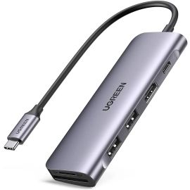 UGREEN USB-C Hub 2xUSB3.0 HDMI TF/SD with 5Gbps 4K PD Power Supply GREY
