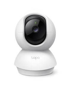 كاميرا الأمان الذكية TP-Link Tapo C210 بدقة 3 ميجابكسل مع حركة بان/تيلت، CCTV داخلي، عرض دوار 360°، لا حاجة إلى محور، تعمل مع Alexa و Google Home