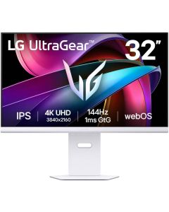 LG UltraGear Gaming Monitor 32G810SA 32 inch 4K UHD IPS Display 3840 x 2160 144Hz Refresh Rate 1ms Response Time AMD FreeSync Premium & G-SYNC Compatible, White