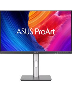 شاشة أسوس برو آرت PA27JCV 27 بوصة 5K IPS Display 5120 x 2880 معدل تحديث 60 هرتز زمن استجابة 5 مللي ثانية تقنية LuxPixel، KVM مدمجة، شاشة ملونة 1073.7 مليون لون، أسود / فضي