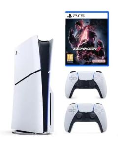 Sony PlayStation 5 Disc Slim with Extra Dualsense White Controller and Tekken 8 PS5 - International Version