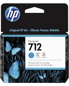 HP 712 29-ml Cyan DesignJet Ink Cartridge 3ED67A
