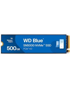 قرص SSD WD Blue SN5000 NVMe Gen4 سعة 500 جيجابايت - سرعة قراءة 5000 ميجابايت/ثانية، سرعة كتابة 4000 ميجابايت/ثانية، M.22280