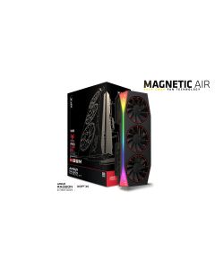 بطاقة الرسومات XFX Mercury AMD Radeon RX 9070 XT OC Magnetic Air Edition مع RGB، وذاكرة GDDR6 سعة 16 جيجابايت، وتردد معزز يصل إلى 3100 ميجاهرتز، و3 منافذ DisplayPort 2.1، ومنفذ HDMI 2.1، ومنفذ PCIe 5.0، و3 موصلات طاقة 8 سنون