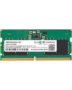 Transcend 8GB DDR5 5600MHz Laptop RAM (JM5600ASG‑8G) – Unbuffered SO‑DIMM, CL46, 1.1 V, On‑die ECC