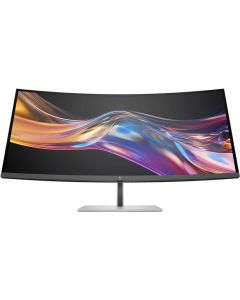 HP Series 7 Pro Monitor 37.5 inch WQHD+ IPS Display 738pu 3840 x 1600 60Hz Refresh Rate 5ms GtG with Overdrive Response Time Ambient Light Sensor, KVM Switch Black Silver