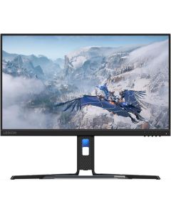 شاشة ألعاب لينوفو ليجون R24e مقاس 23.8 بوصة بدقة 1920 × 1080 وتردد 180 هرتز ووقت استجابة 0.5 مللي ثانية وتقنية AMD FreeSync ومنفذ HDMI DP 1.4 باللون الأسود