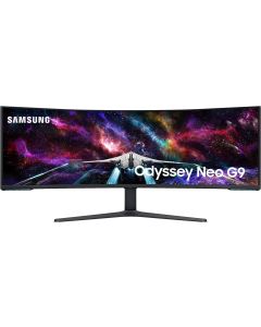 Samsung Odyssey Neo Curved Gaming Monitor G9 57 inch 4K UHD 7,680 x 2,160 240Hz Refresh Rate 1ms (GTG) Response Time HDMI 2.1 AMD FreeSync Premium Pro Displayport
