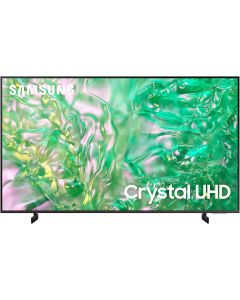 سامسونج تلفاز ذكي Crystal UHD بحجم 55 بوصة طراز DU8000 ألوان كريستالية ديناميكية ترقية دقة 4K تصميم AirSlim اللون الرمادي التيتانيوم