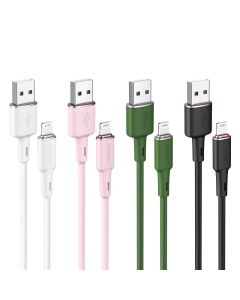 كابل شحن وبيانات من السيليكون من Acefast C2-02 USB-A إلى Lightning، بطول 1.2 متر