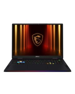 كمبيوتر محمول للألعاب MSI Raider 18 HX AI A2XWJG، مزود بمعالج Intel Core Ultra 9 285HX، وذاكرة RAM بسعة 64 جيجابايت، وسعة تخزين SSD بسعة 2 تيرابايت، وبطاقة رسومات NVIDIA RTX 5090 بسعة 24 جيجابايت، شاشة UHD مقاس 18 بوصة، لوحة مفاتيح إنجليزية/عربية، باللون