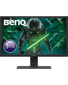 شاشة ألعاب BenQ GL2480 مقاس 24 بوصة بدقة FHD 1920x1080 معدل تحديث 75 هرتز وأوقات استجابة 1 مللي ثانية للعناية بالعين، مضادة للتوهج، خالية من الوميض، إطار نحيف، نظام إدارة الكابلات DVI-D DP HDMI أسود