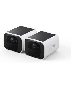 حزمة كاميرتين eufy Security SoloCam S220 – كاميرات مراقبة خارجية لاسلكية تعمل بالطاقة الشمسية بدقة 2K، تدعم Wi-Fi بتردد 2.4 جيجاهرتز، طاقة مستمرة، بدون رسوم شهرية
