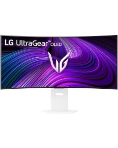 LG UltraGear Curved Gaming Monitor OLED 39GX90SA-W 39 inch WQHD 3440x1440 240Hz Refresh Rate 0.03ms Response Rate AMD FreeSync Premium, NVIDIA G-Sync Compatible, White