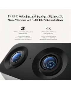 Eufy Security Indoor Cam S350 – Dual 4K UHD Cameras with 8× Zoom & 360° PTZ, Human/Pet AI, Ideal for Baby Monitor, Pet Camera, and Home Security