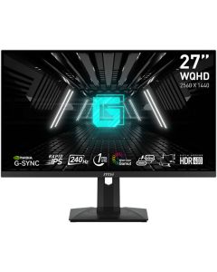 شاشة ألعاب إم إس آي G274QPX مقاس 27 بوصة WQHD IPS سريعة 2560 × 1440 معدل تحديث 240 هرتز 1 مللي ثانية (GtG) وقت استجابة تقنية NVIDIA G-Sync، دعم ألوان 1.07B، إطار ضيق من الحافة إلى الحافة، أسود