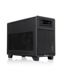هيكل Thermaltake TR100 Mini Tower - هيكل Mini-ITX محمول مزدوج الحجرة، يدعم وحدة معالجة الرسومات (GPU) مقاس 360 مم، ورافعة PCIe4.0، ومزود طاقة SFX، وسعة 18.4 لتر