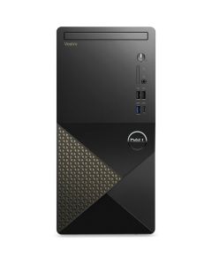 كمبيوتر سطح المكتب Dell Vostro 3030 بمعالج إنتل كور i3-12100، ذاكرة RAM بسعة 8 جيجابايت، تخزين SSD بسعة 512 جيجابايت، لوحة مفاتيح إنجليزية وعربية، اللون: أسود، نظام التشغيل (ويندوز 11 معدل)