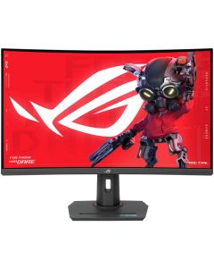 شاشة أسوس ROG Strix المنحنية للألعاب XG32WCMS مقاس 32 بوصة QHD Fast VA Display 2560 × 1440 ومعدل تحديث 280 هرتز ووقت استجابة 1 مللي ثانية وتقنية AMD FreeSync Premium وألوان شاشة 16.7 مليون لون، أسود