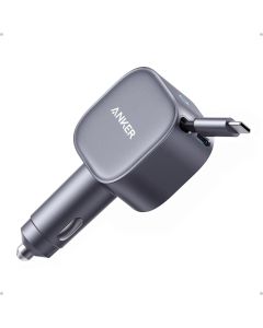 Anker USB-C Nano Car Charger75W Fast Car Charger with Built-In USB-C Cable