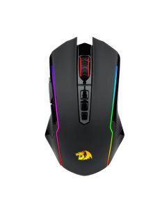 ماوس الألعاب Redragon M914‑RGB ثلاثي الأوضاع - سلكي/لاسلكي 2.4 جيجاهرتز/بلوتوث، بدقة تصل إلى 10,000 نقطة في البوصة، 9 أزرار قابلة للبرمجة، RGB
